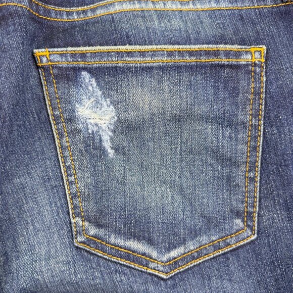 Current/Elliott Womens Blue Cotton Blend Ankle Skinny Distressed Jeans Size 32 - Picture 5 of 13